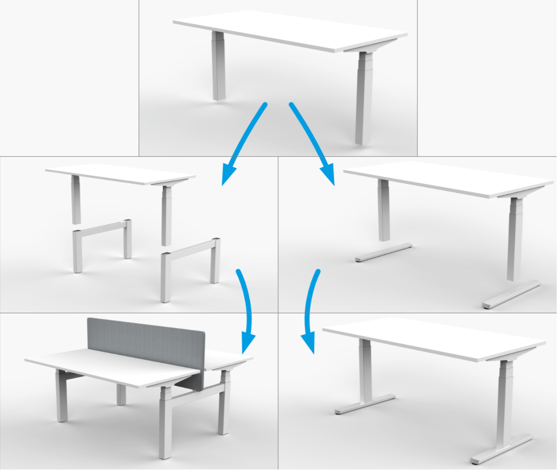 Boring Electric Duo Sit-Stand Desk